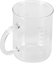 Scientific Glass Caffeine Beaker Mug, 16oz Caffeine Molecule Mug, 450ml Borosilicate Glass Chemistry Mug Coffee Mugs, Caffeine Molecule Cup with Handle and Measuring for Tea