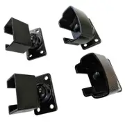 EZ Handrail Deck Railing Systems Textured Aluminum Pivot Bracket Kit in Black