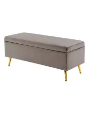 [La Bella] Storage Ottoman Bench Seat 110cm in Grey