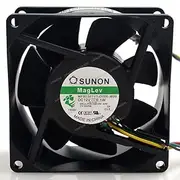 Compatible for SUNON MF80381V1-D000-M99 12V 0.51A 6.1W 8cm 8038 4-Wire Cooling Fan