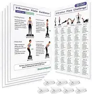 Vibration Plate Exercise Machine Poster - Portable Full-Body Workout Equipment for Home & Gym, 30-Day Training Program w/ 6 Guides & 4 Planners