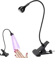 Gooseneck UV Lamp for Gel X Nails | Clamp on LED Nail Lamp Gooseneck UV Light for Nails - Nail Accessories, Manicure Dryer, Small Portable UV Lamp for Home Salon, Fast and Even Curing