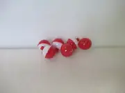 6 1.25" FISHING BOBBERS S-Medium Round Ball Floats Plastic Snap on Float Choice