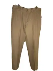 Nautica Pants Mens 36x30 Tan Beige Chino Pockets Flat Front Cotton Pants NEW