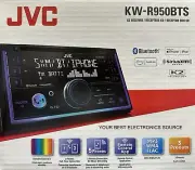 NEW JVC KW-R950BTS 2-DIN, Car Audio Receiver w/ CD/AM/FM, Bluetooth, USB