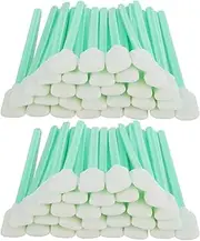 APACALI 200PCS Square Foam Cleaning Swab Sticks, Foam Tip Cleaning Swabs, Rectangle Foam Cleaning Swabs, Square Tip Swabs Sponge Stick for Camera, Optical Lens, Optical Equipment, Green