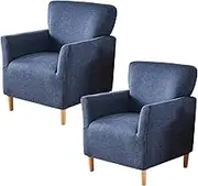 HAOYONG Banquet Armchair Slipcover Stretch Chair Covers 1-Piece Armchair Sofa Covers Soft Arm Chair Cover Removable Washable Single Couch Covers Furniture Protector for Living Room - Set of 2