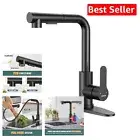 Premium SUS304 Stainless Steel Faucet with Pull Down Sprayer for Modern Kitchens