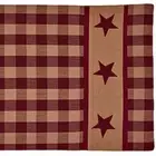 New Primitive Country Red Wine CRANBERRY STAR Table Runner 54"