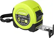 HAUTMEC 16Ft Tape Measure with Fractions 1/8,Multi-Catch Hook Retractable Measuring Tools,Heavy Duty Green Compact Case for Construction, Carpenter, Professionals HT0314