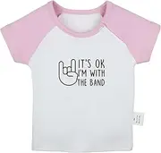 [iDzn] I'm with The Band Funny T-Shirts Baby Unisex Graphic Tees Tops Newborn Toddler Tops 0-24 Months Kids Cotton Clothing