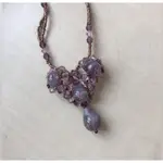 全新✨紫色心型珠珠項鍊💜
