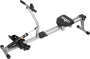 Hydraulic Rowing Machine with Dual Slide Rail 12 Resistance Levels 3 Inclines