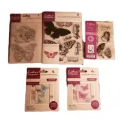 Crafter's Companion STAMPS DIES Butterfly Firefly Sentiment Scrapbooking Cards