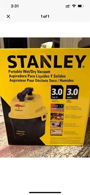 Stanley Wet/Dry Vac 3HP 3 Gallon
