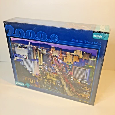 Buffalo Games Puzzle “Vegas, Baby!” 2000 Piece 38.5”x 26.5” New Sealed Las Vegas
