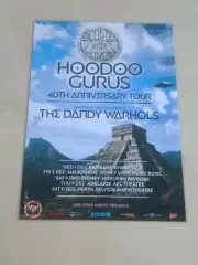 HOODOO GURUS - THE DANDY WARHOLS 2021 Tour - Laminated Australian Tour Poster