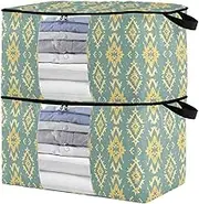 sanluoli 90L 2 Pack Shoe Organizer Under Bed with Reinforced Handles, clear window Closet Container