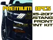 2015-2017 Mustang & 2020+ GT500 [F+] Tint Kit - Front - w/ Mirror Marker Tint