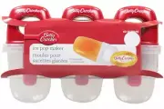 Betty Crocker Icy Pole Maker Ice Block Mould Ice Cream - Set of 6