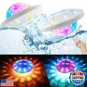 BOXPSII Floating Pool Lights, Pool Lights IP68 Waterproof, Rechargeable RGB U