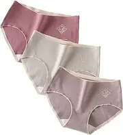 [OYUEGE] Womens Underwear Soft Cotton Hipster Panties Breathable Briefs 3-Pack