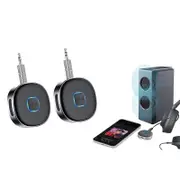 2Pcs Bluetooth 5.0 Wireless Audio Receiver Portable 3.5MM Aux Car Adapter