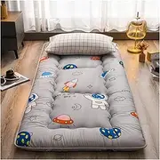 Tatami Roll Up Mat, Single Double Japanese Futon Floor Mattress, Folding Bed Portable Camping Mattress, Non-slip Floor Lounger Sofa Bed (Color : C, Size : Single(90x200cm))