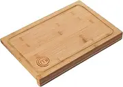 MasterChef Counter Edge Chopping Board Wood, Bamboo Worktop Saver, Large Wooden Chopping Board with Lip, Bamboo Cutting Board, Natural & Sustainable Material, Hygienic & Food Safe for Your Kitchen