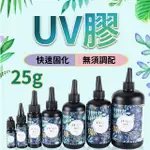 【威富登】台灣現貨 25G UV膠 UV膠水 水晶滴膠 固化膠 紫外線固化 UV硬膠 低氣味 紫外線膠(UV膠水)