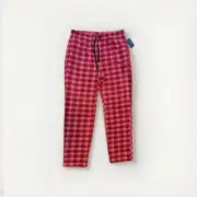 Nautica Men's Plaid Sleepwear Sleep Pants Size M Red Black White