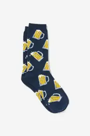 [Typo] Typo - Socks - Navy beers ydg! SOLID NAVY BEERS YDG!