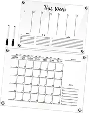 TEHAUX 2 Pack Boys and Girls Study Board Memo Board Small Whiteboard Useful Handwritten