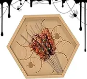 Wooden Halloween Serving Tray - Skull Spider Web Ghost Mummy Decorative Snack Tray | Charcuterie Wooden Boards, Serving Dish for Halloween Parties, Gothic Decor