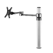 Atdec Articulated Monitor Arm, Fits Most Monitors, 8kg Max Load, Bolt Through & F-Clamp Fixing, Polished, 10 Year