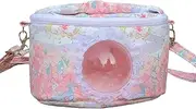 Hamster Handbag | Portable Small Animal Carrier Pouch | Waterproof Lightweight Cage with Adjustable Shoulder Strap for Chinchilla Hedgehog Bunny