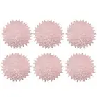 Placemats Set of 6, Round Hollow Out Flowers Place Mats for Dining Table3601