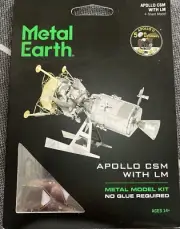 Steel Model Kit Apollo CSM With LM Rocket Collectable Gold Colour Space Explore