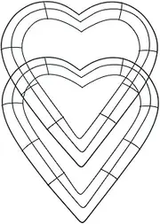 GANAZONO 2pcs Heart Shaped Iron Wreath Frame for Floral Arrangements and Home Decor for Valentine Day and Wedding Decorations Rustic Iron Hanging Decor
