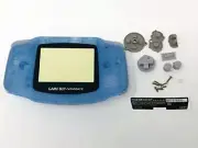 GBA Game Boy Advance Replacement Housing Shell Screen Light Blue Glow