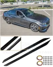 For 19-Up BMW G20 3-Series M-Sport | GLOSS BLACK Side Skirts Rocker Panels Pair (for: BMW)