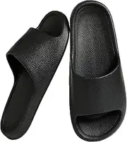 [ShuYo] Shower Slippers for Women and Men, Bathroom Shoes Home Beach Wear Slides Pool Sandals, Non-Slip Ultra Lightweight Soft Sole House Indoor Open Toe