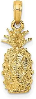 [JewelryWeb] 14ct Gold 3 d Pineapple Pendant Necklace 16.7x7.7mm Wide 0.7mm Thick
