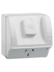 Beacon Lighting Lucci Power Single IP54 15A Exterior GPO in white