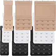 [T Tersely] 9 Pieces Bra Extender Bra Strap Extension Women's Elastic Bra Extenders (Multicoloured)