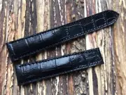 WATCH BAND FOR BAUME&MERCIER CLASP 18/16MM MADE IN ITALY STRAP ALLIGATOR PATTERN