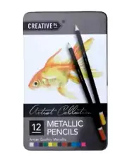 Matallic Pencils Quality Artist Collection Set of 12 Craft for Kids