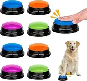 8 Pcs Recordable Answer Buzzers for Trivia Games Recordable Buttons for Classroom Family Feud Game Show with Buzzer Suitable for Learning Office Home Pet Button Perfect Training Toy