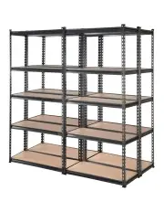 [Giantz] Garage Shelving 4x1.8m in Black/Brown