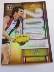 2016 AFL Select FArren Ray Milestone insert card. St Kilda Saints